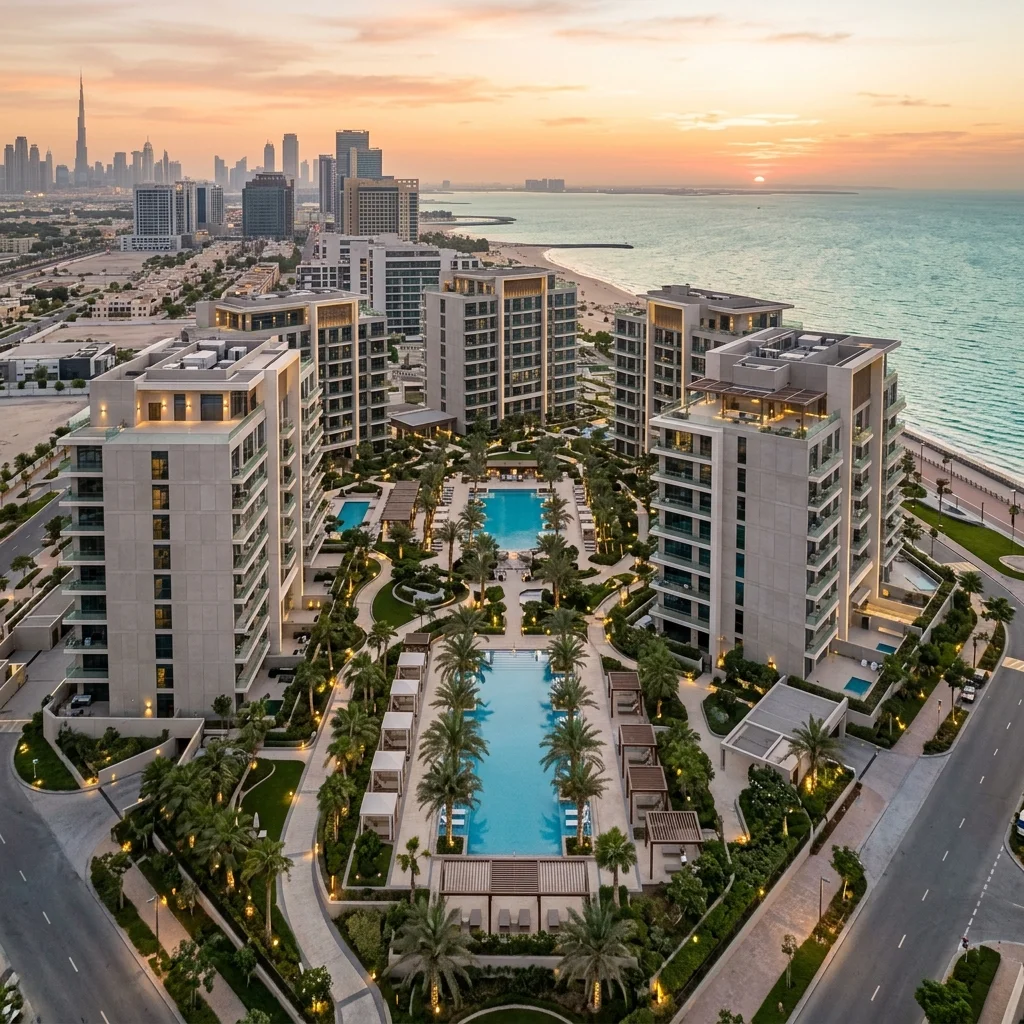GOGER apartment complex — aerial view during construction