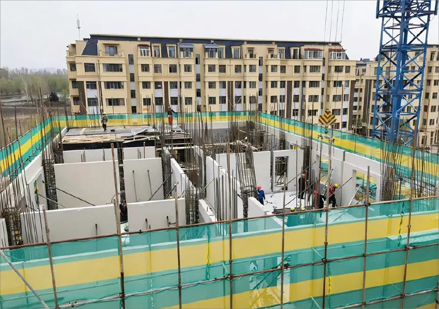 GOGER apartment complex under construction — aerial view