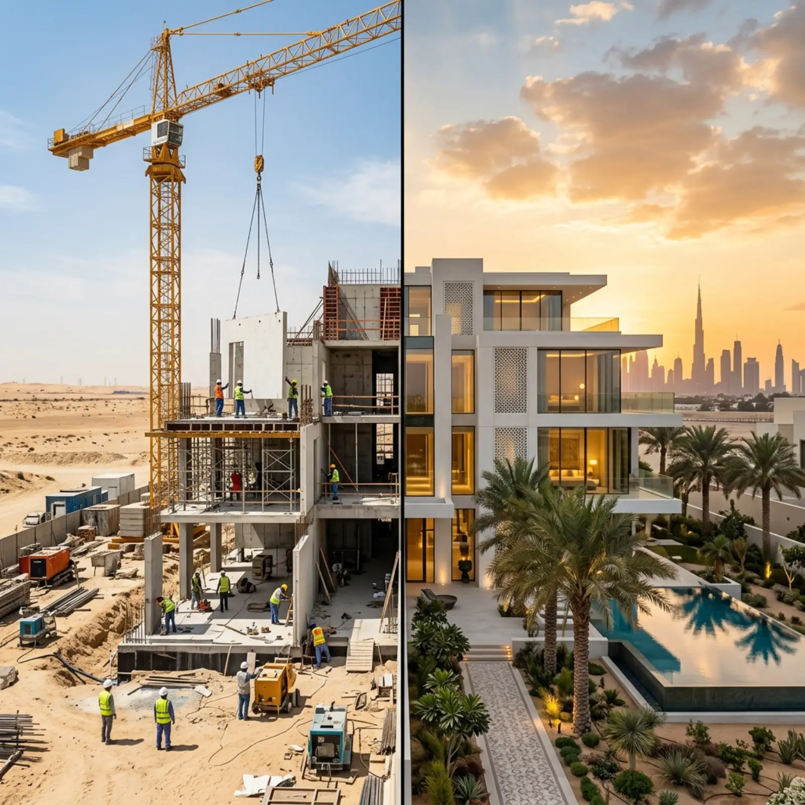 GOGER Dubai villa construction progress