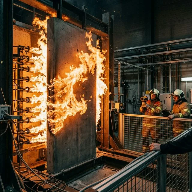 Independent fire resistance laboratory test, GOGER wall panel