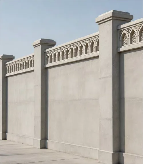 GOGER precast concrete boundary wall Arabic arch design