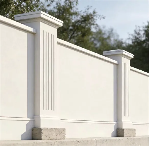GOGER precast concrete boundary wall classic column design